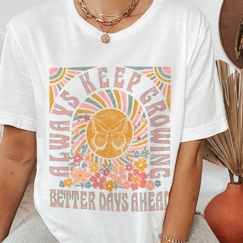 ALWAYS KEEP GROWING BOHO GRAPHIC TEE
